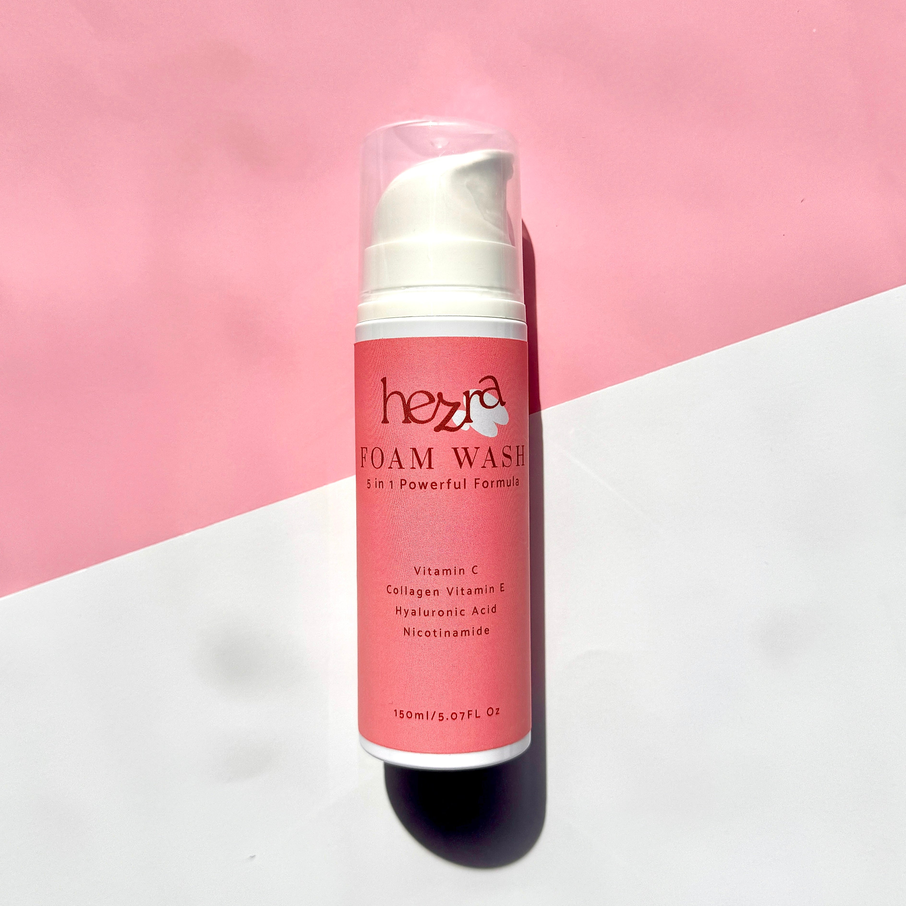 HEZRA Foam Wash, Gentle Foaming Face Cleanser, All Skin Types