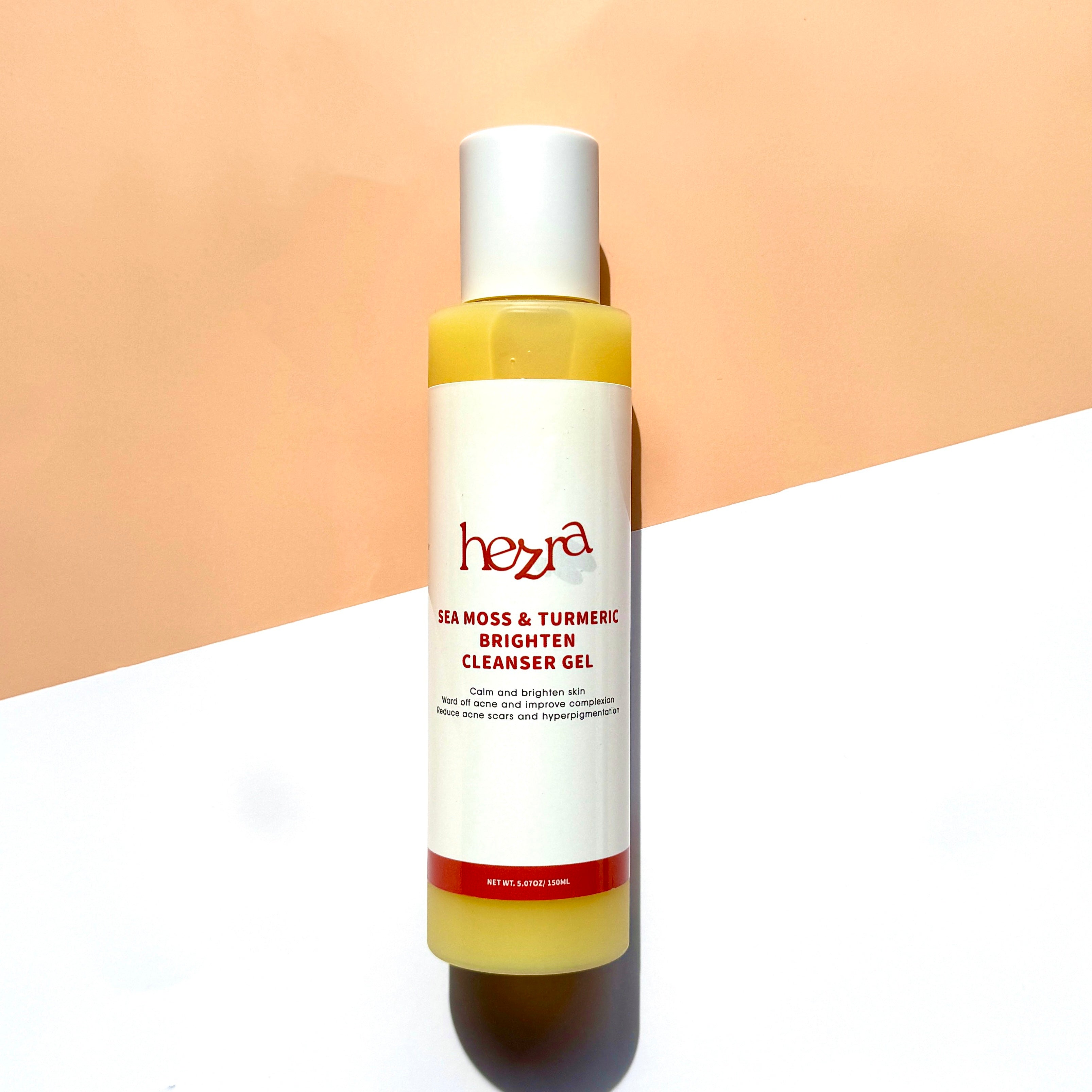 HEZRA Turmeric Cleanser, Brightening Face Wash with Turmeric and